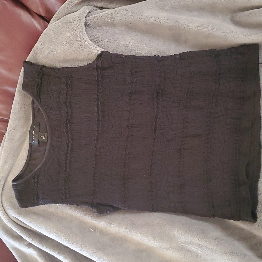 Investments Ladies frilly black shell